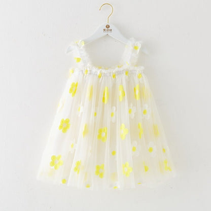 Vestido Tule Maxi Flores | 0 - 24 Meses - Betina Baby