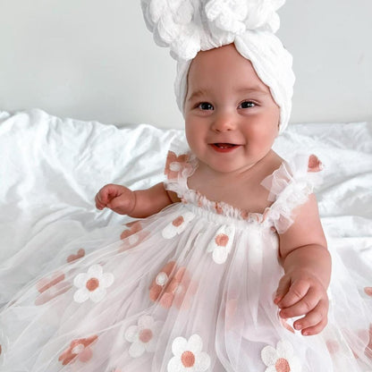 Vestido Tule Maxi Flores | 0-24 Meses