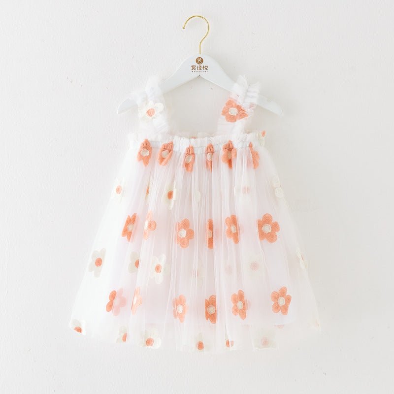 Vestido Tule Maxi Flores | 0 - 24 Meses - Betina Baby