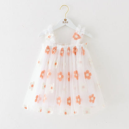 Vestido Tule Maxi Flores | 0 - 24 Meses - Betina Baby