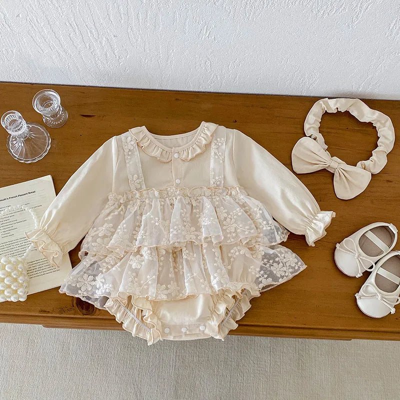 Vestido Tule Mocinha Manga | 0-24 Meses