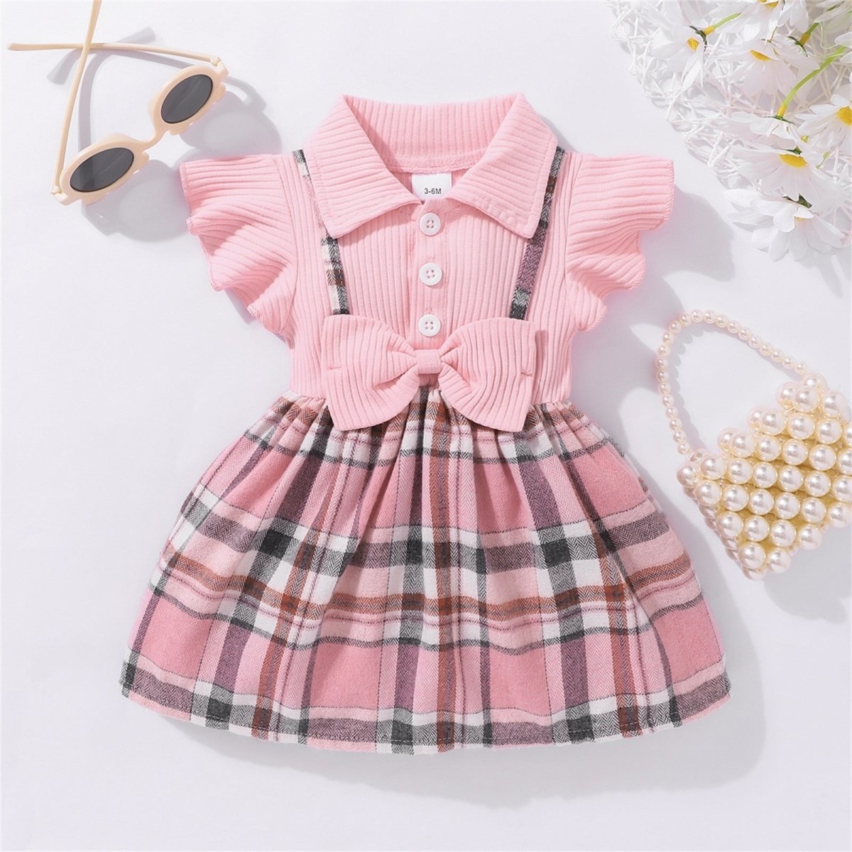 Vestido Xadrez Rosa | 0-24 Meses - Betina Baby